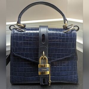 Chloe Aby Day Navy Crocodile